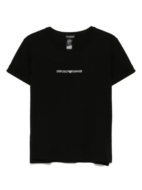 Emporio Armani rhinestone-logo T-shirt