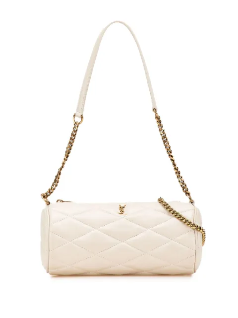 Saint Laurent Pre-Owned 2022 Mini Quilted Lambskin Sade Tube Bag satchel