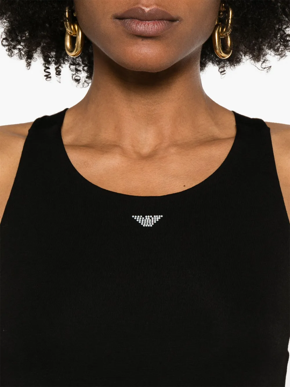 Shop Emporio Armani Logo-embellished Jumpsuit In Black