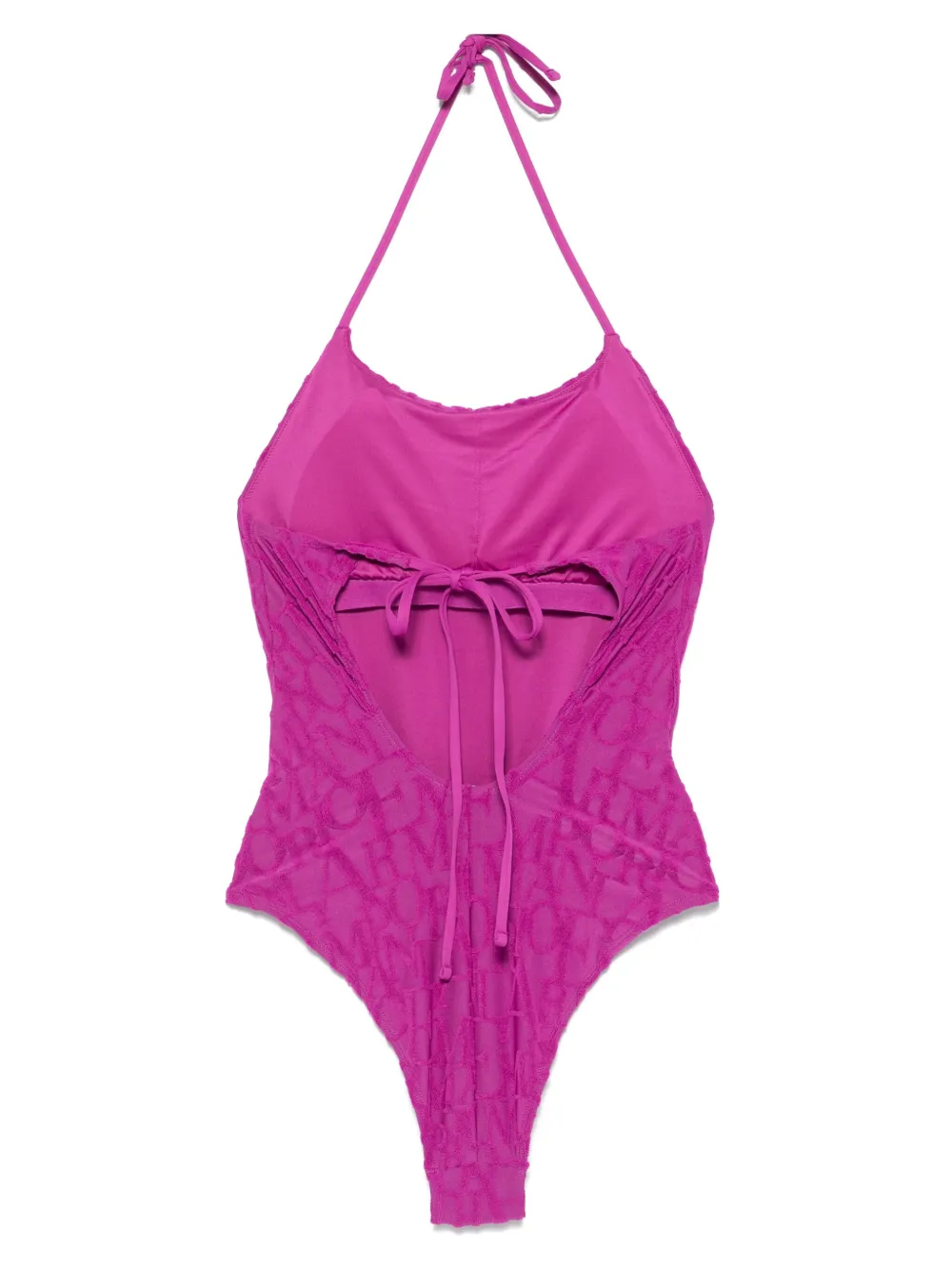 Emporio Armani Badpak met gesmockt logo Paars
