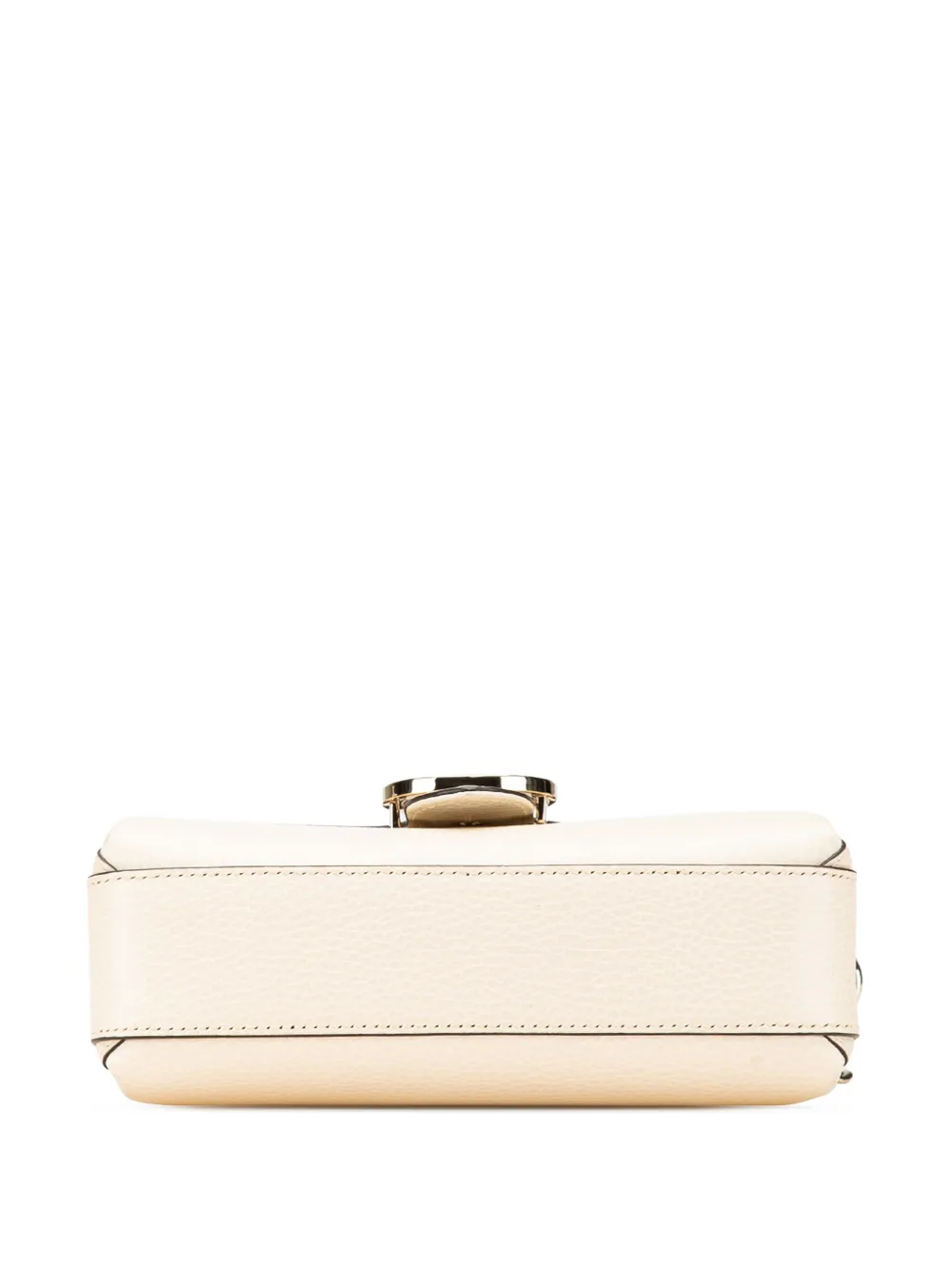 Pre-owned Gucci 2000-2015 Small Dollar Calfskin Interlocking G Crossbody Bag In White