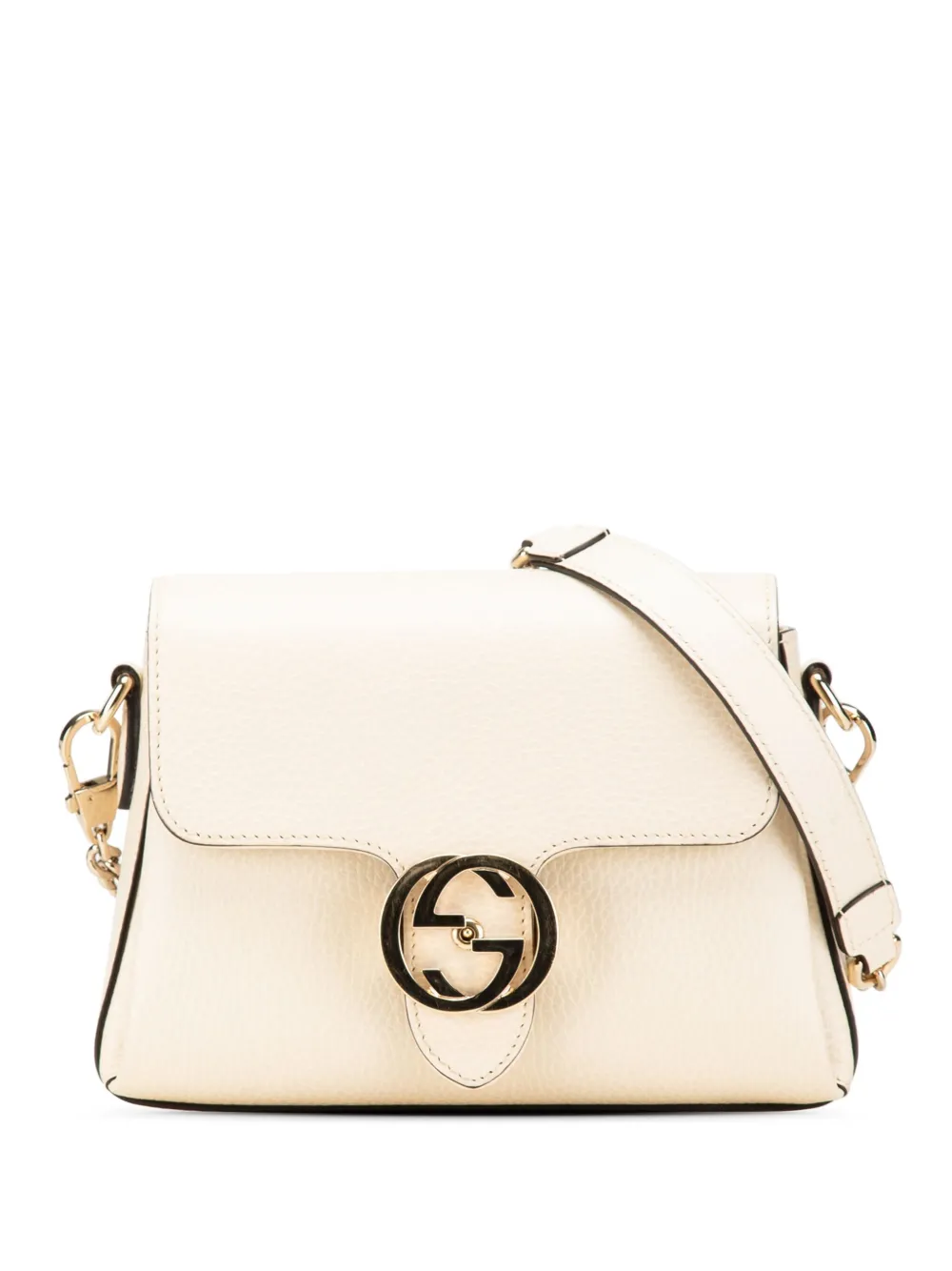 Gucci Pre-Owned 2000-2015 Small Dollar Calfskin Interlocking G crossbody bag | White | Image 1