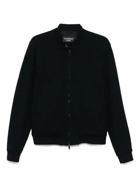 Emporio Armani textured bomber jacket