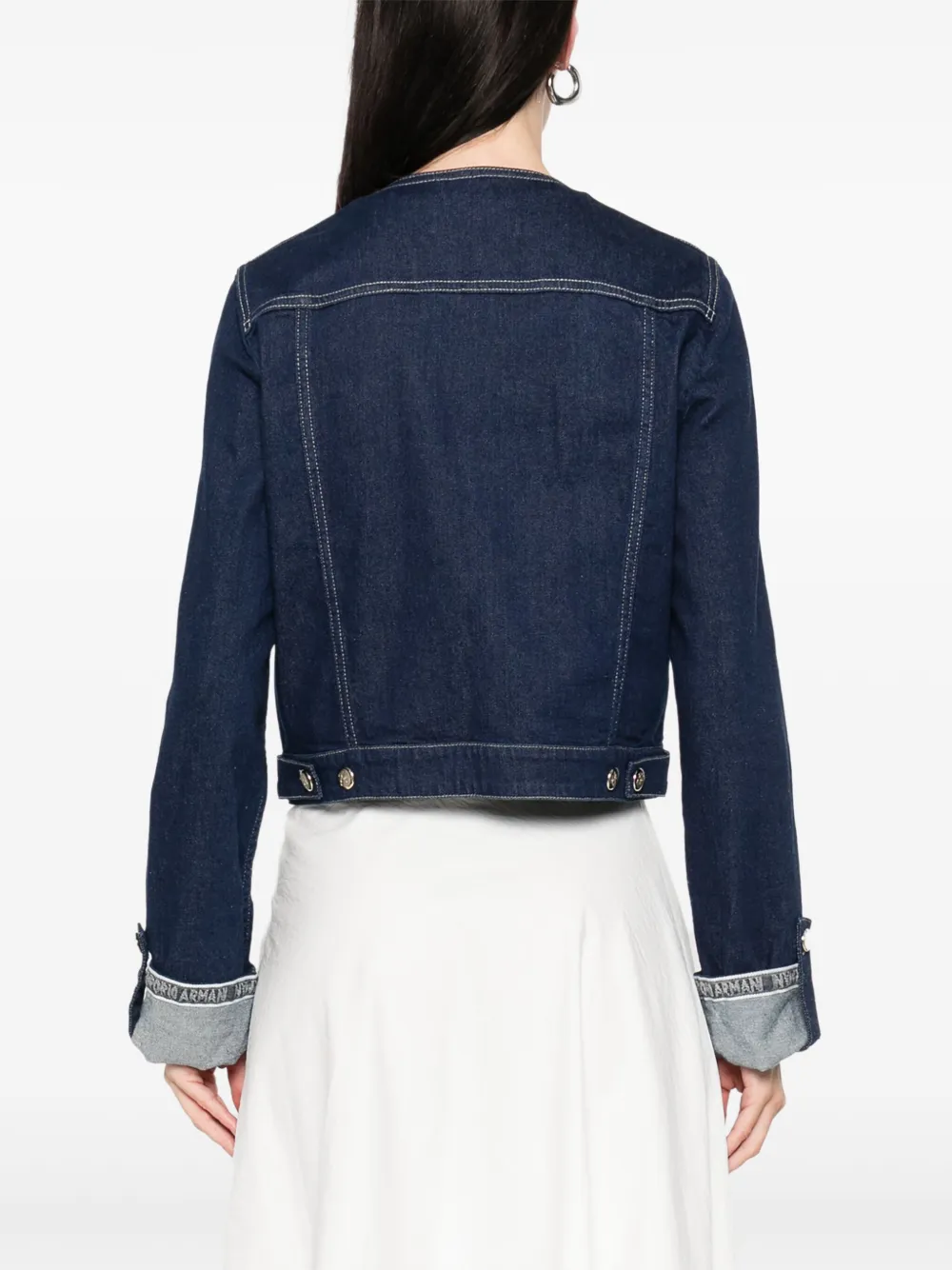 Emporio Armani Denim jack Blauw