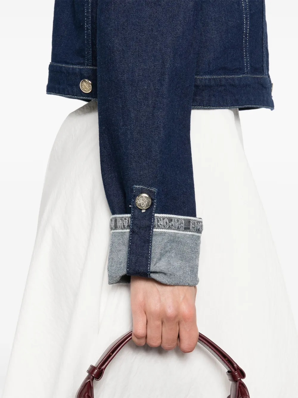 Emporio Armani Denim jack Blauw
