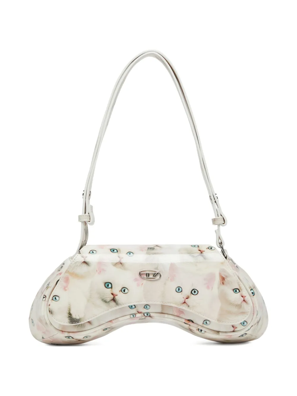 Diesel Play-Glossy schoudertas Wit