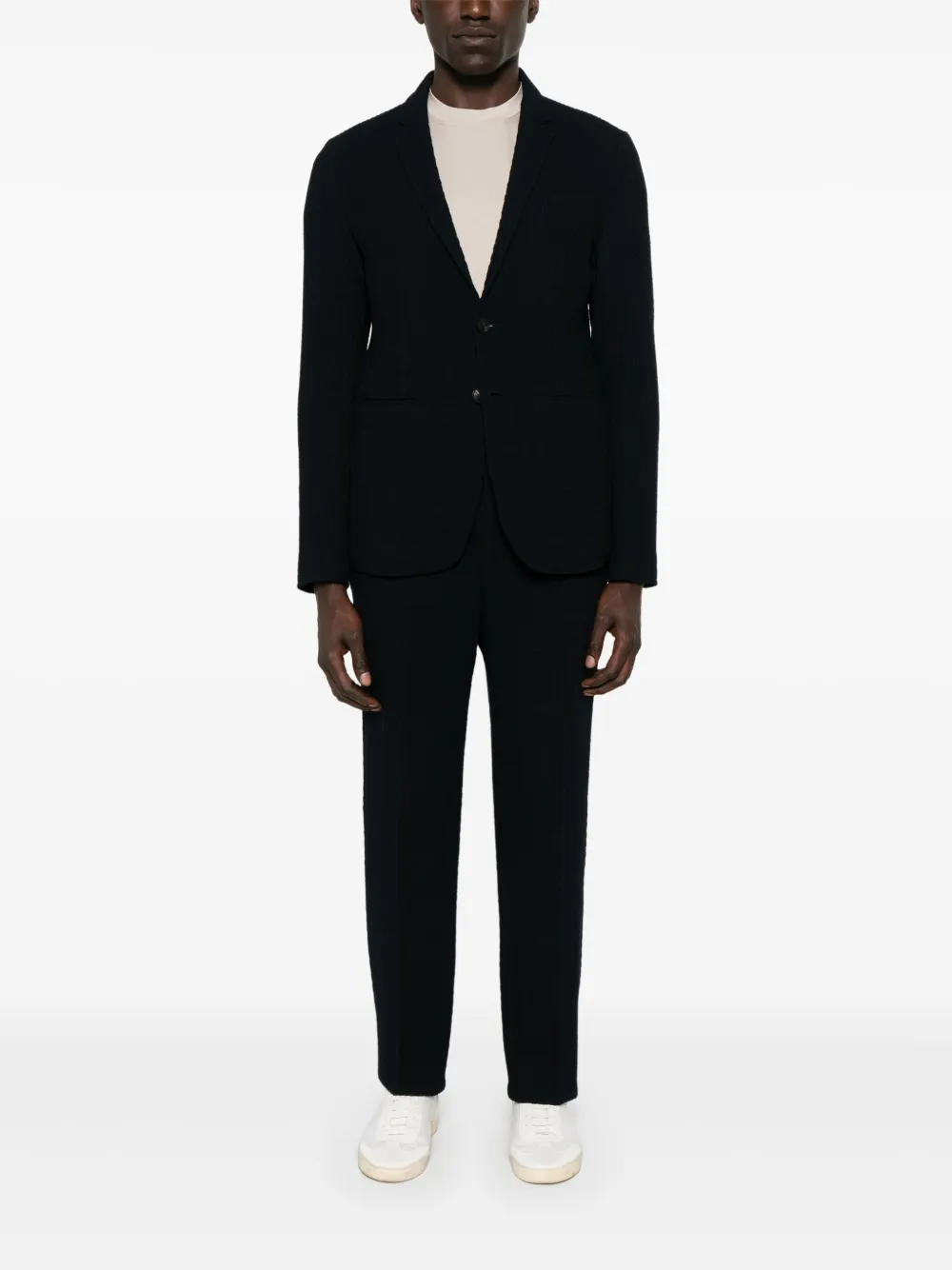 Emporio Armani Blazer met textuur Blauw