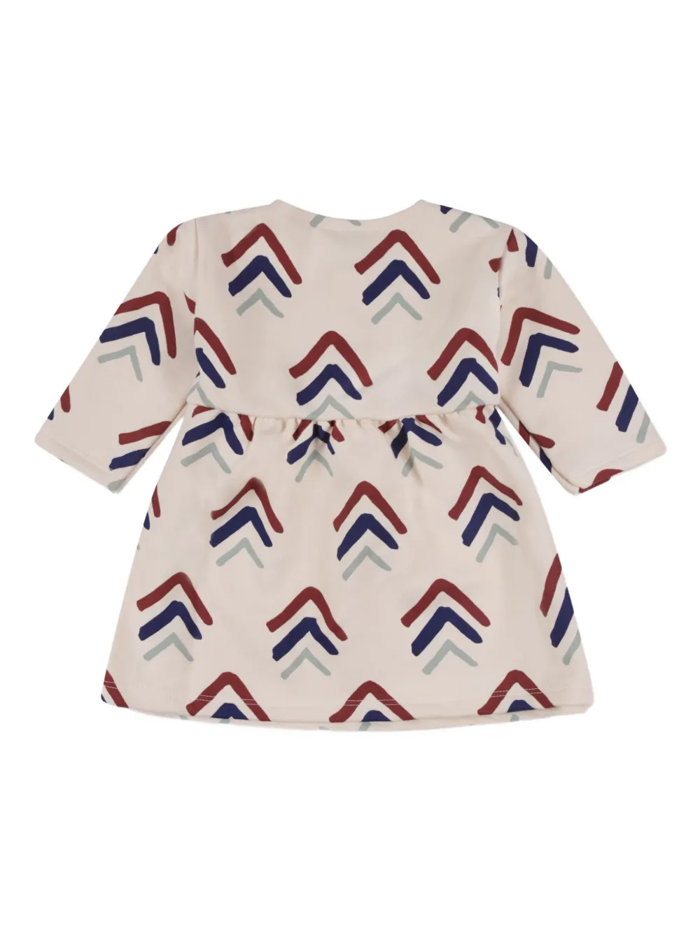 Petit Bateau graphic-print organic cotton dress Beige