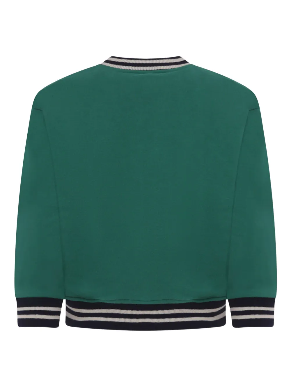Petit Bateau button-fastening ribbed-trim bomber jacket Groen