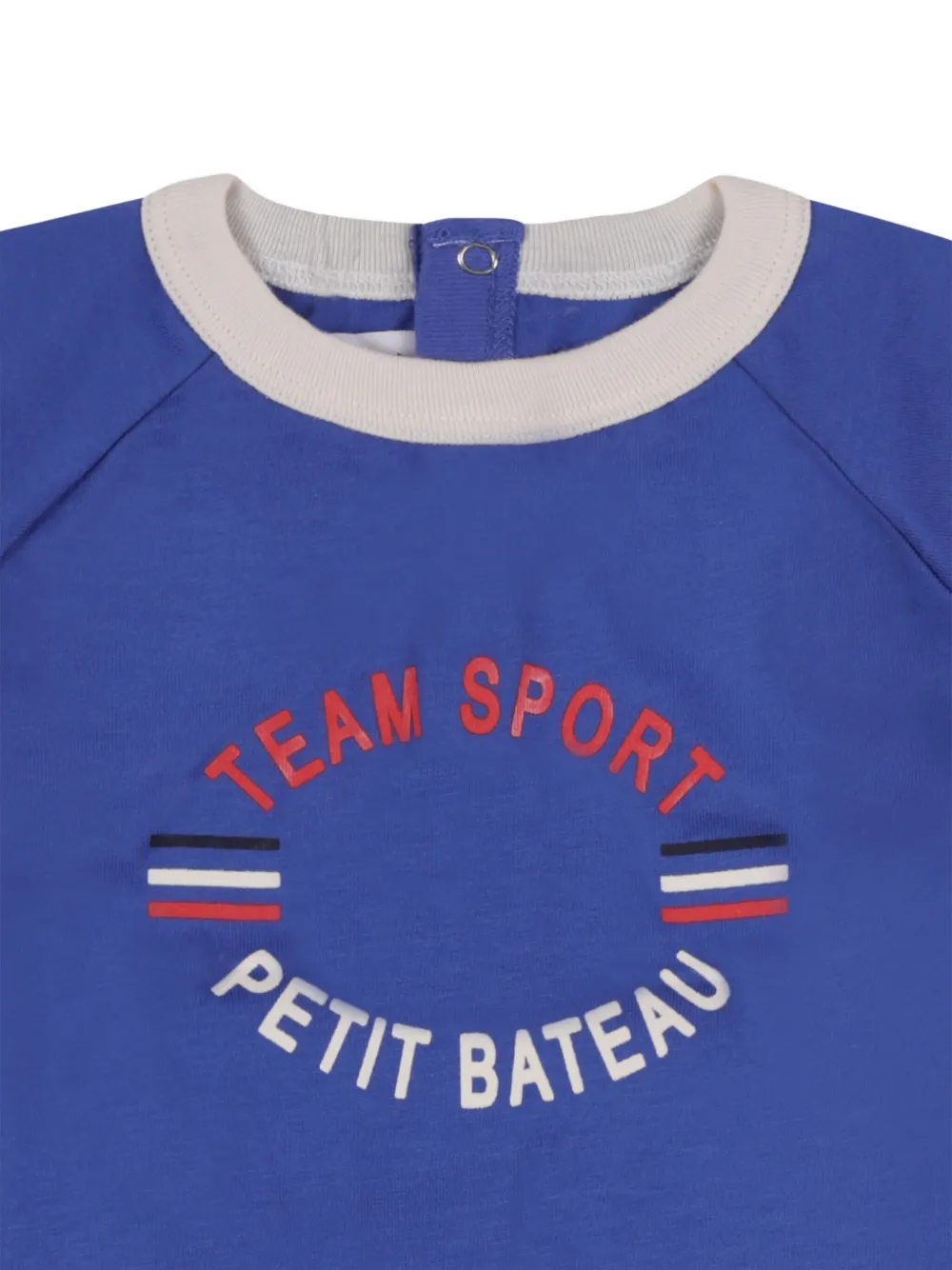 Petit Bateau raglan-sleeve organic cotton T-shirt Blauw