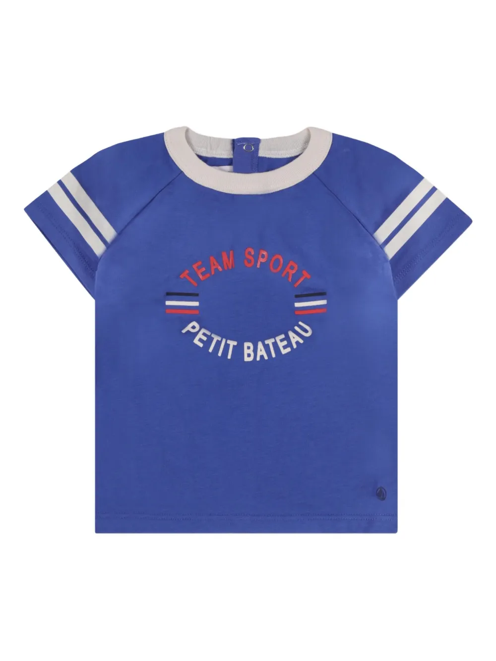 Petit Bateau raglan-sleeve organic cotton T-shirt Blauw