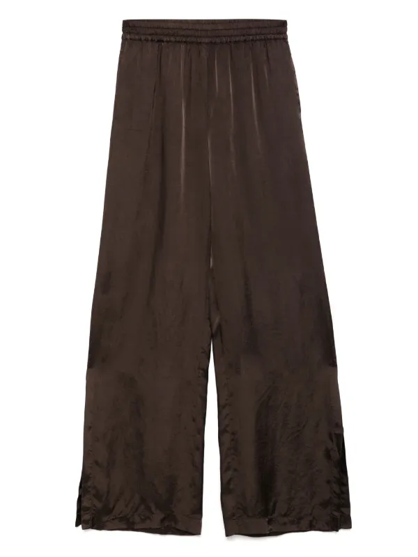 ASPESI Satin Trousers in Brown