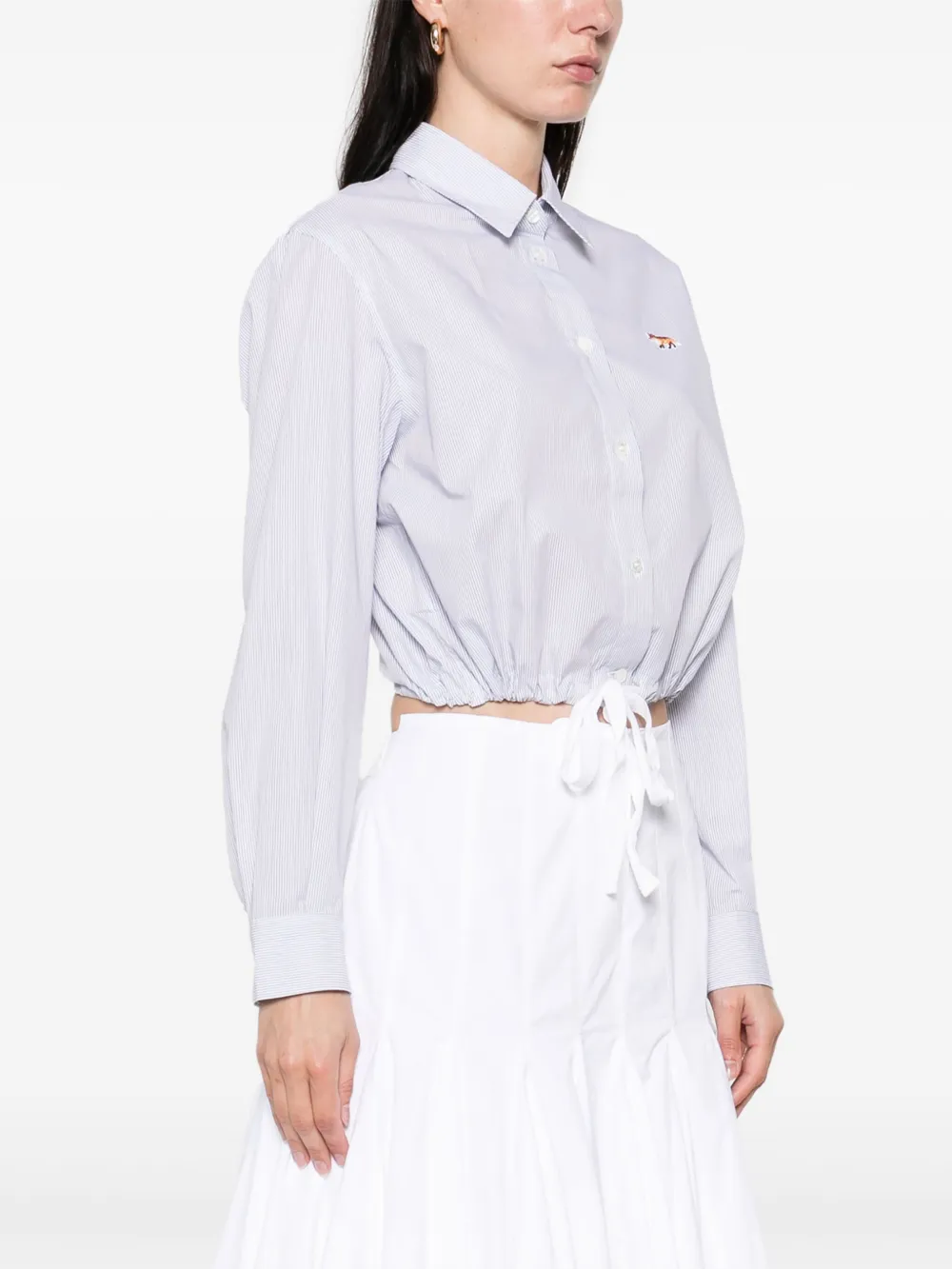 Maison Kitsuné Blouse met Fox-patch Wit