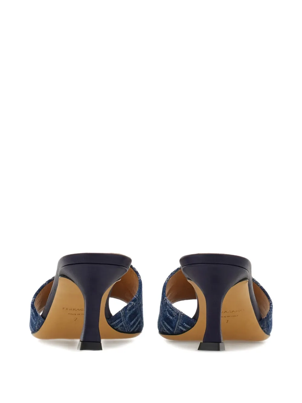 Ferragamo 55mm monogram mules Blue