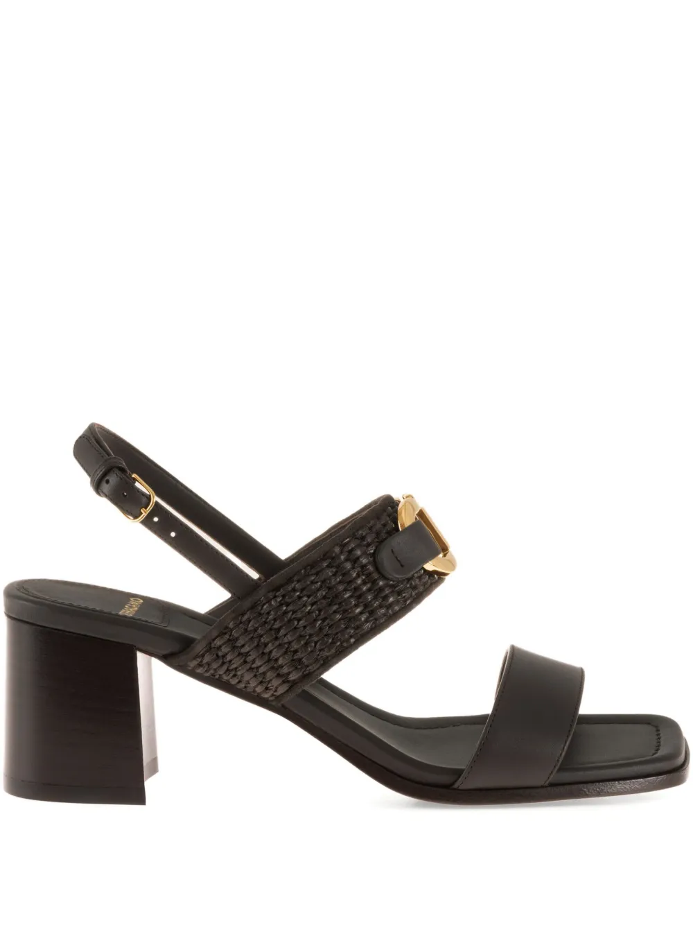 Ferragamo 55mm Gancini block-heel sandals Brown