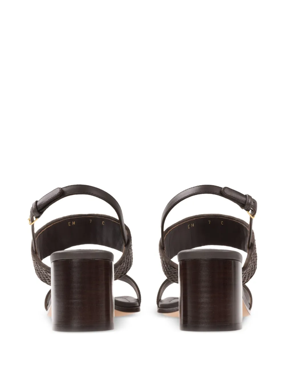 Ferragamo 55mm Gancini block-heel sandals Brown