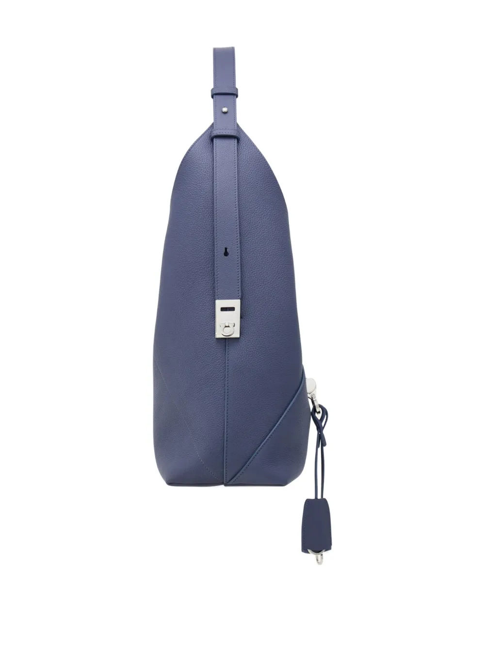 Ferragamo Kleine V-vormige schoudertas Blauw