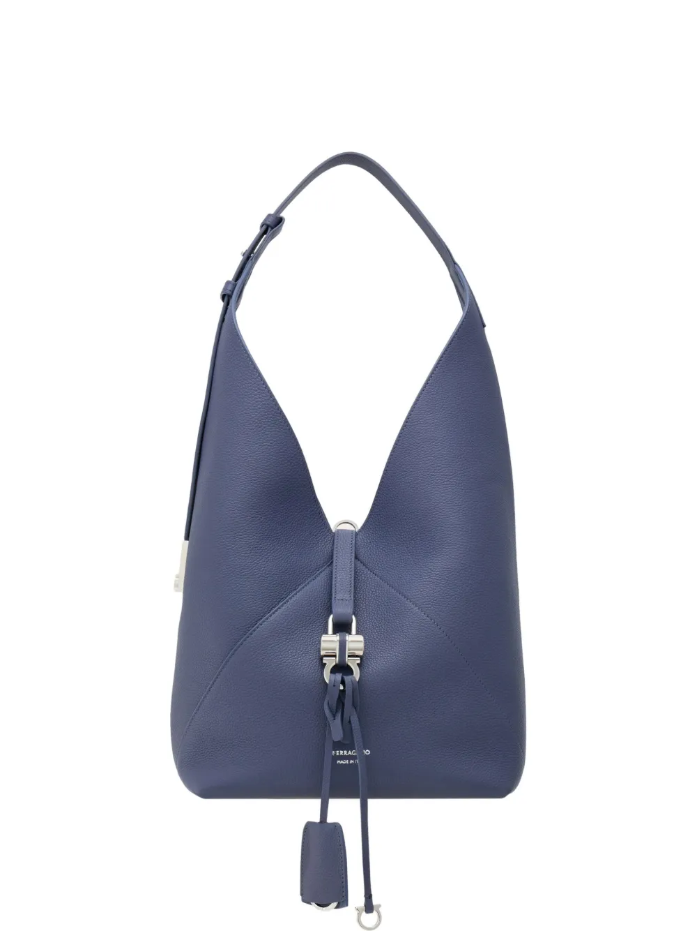 Ferragamo Kleine V-vormige schoudertas Blauw