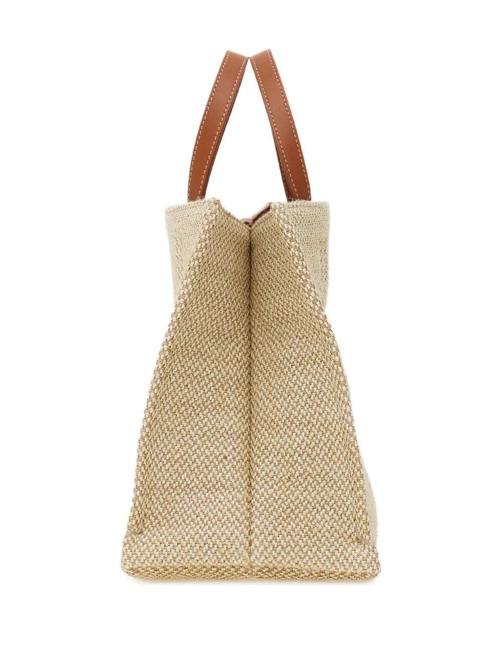 Ferragamo Shopper met geborduurd logo Beige