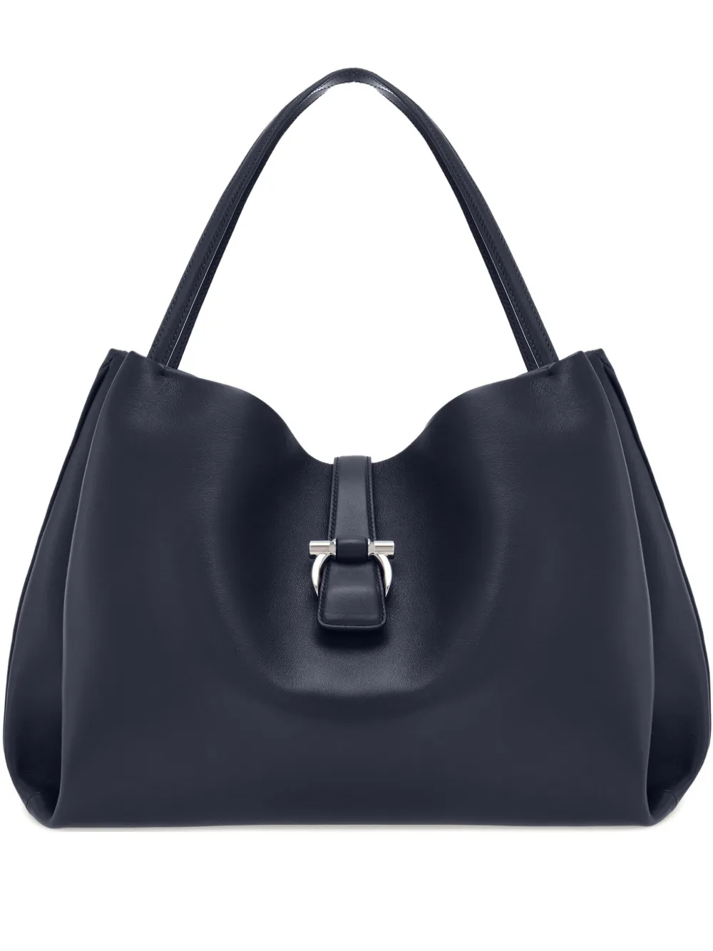 Ferragamo レザー ハンドバッグ - ブルー Ferragamo レザー ハンドバッグ - ブルー