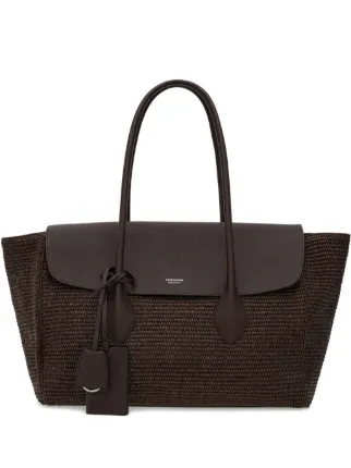 Ferragamo イーストウエスト ハンドバッグ L | ブラウン | FARFETCH JP