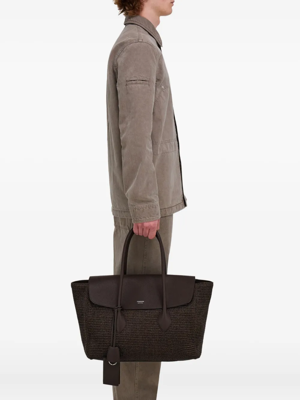 FERRAGAMO LARGE EAST-WEST TOTE BAG