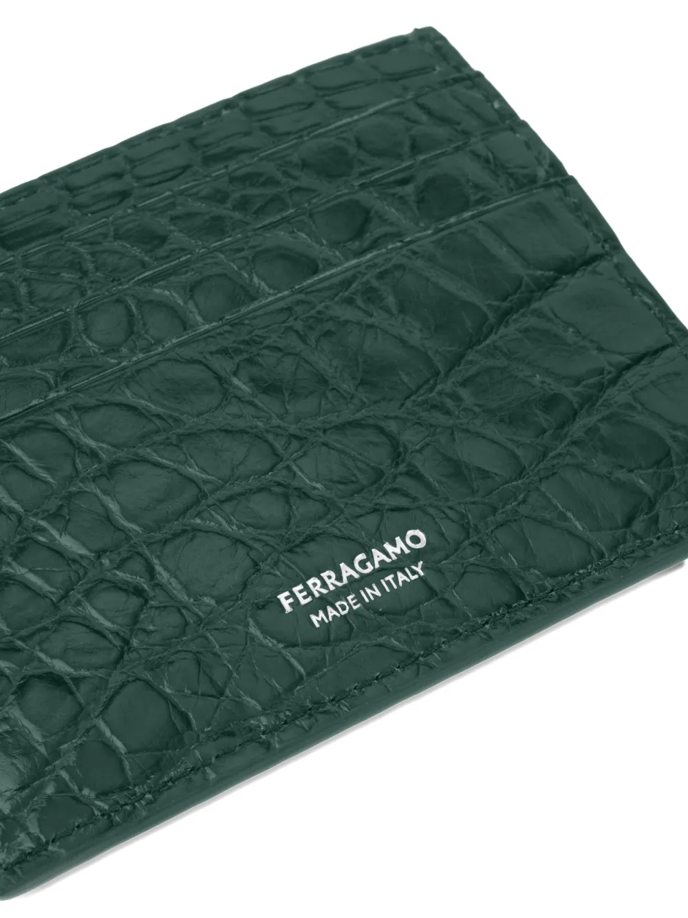 Ferragamo Gancini Cardholder In Green