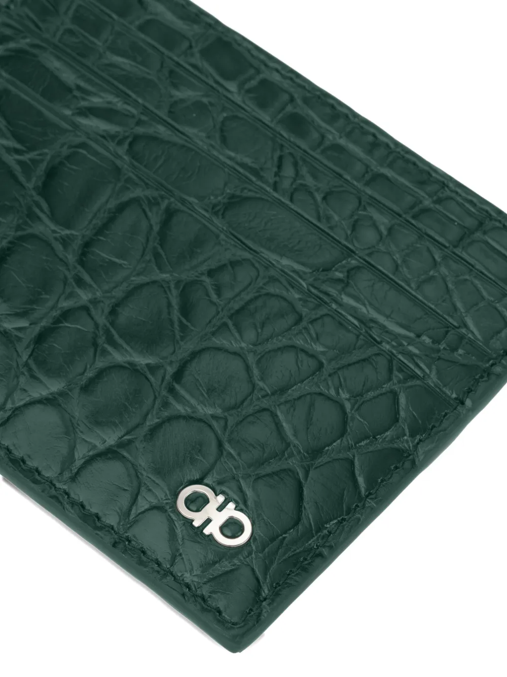 Ferragamo Gancini Cardholder In Green
