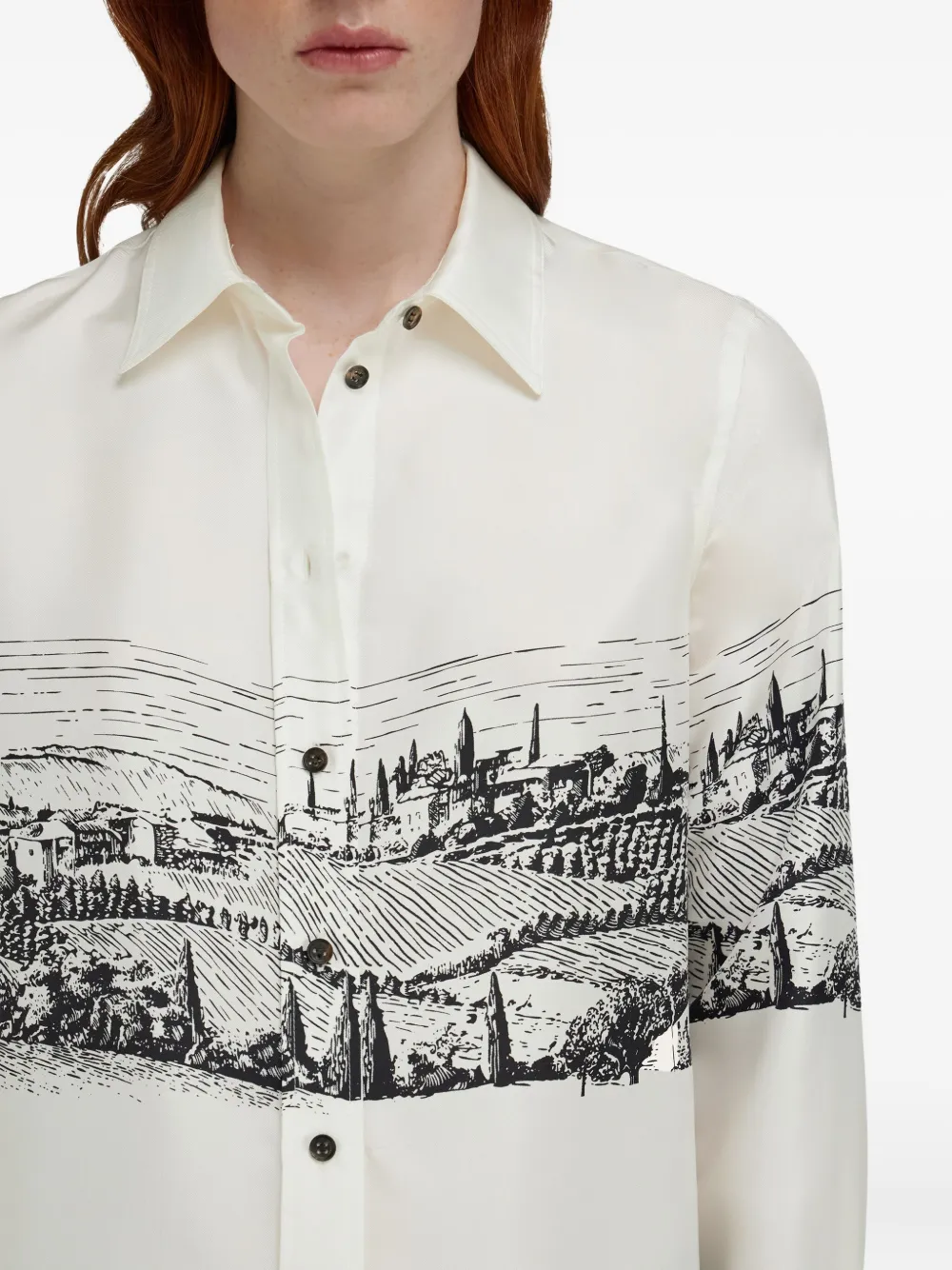 Ferragamo Zijden blouse Wit
