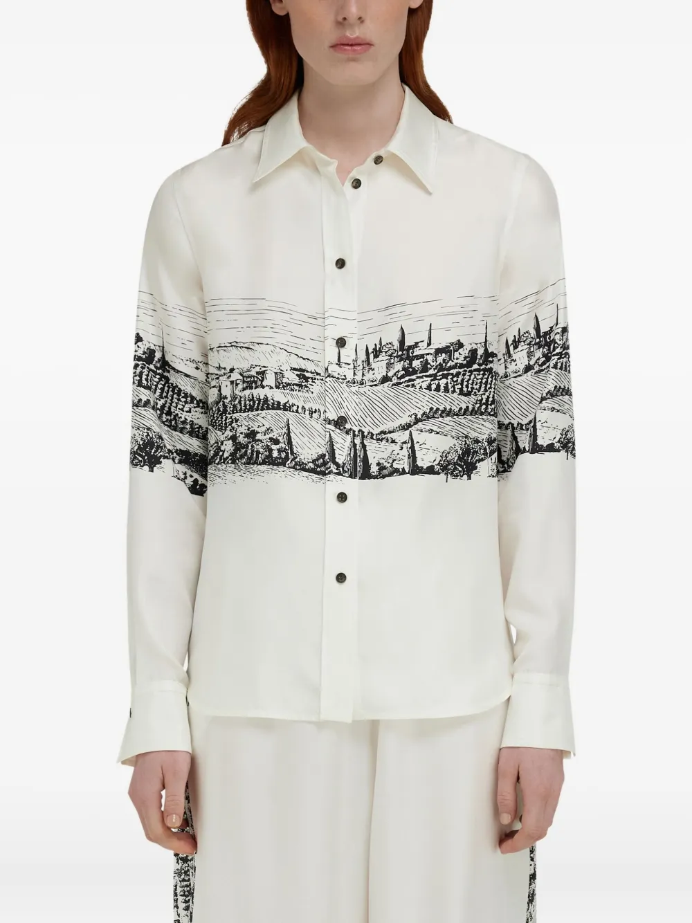 Ferragamo Zijden blouse Wit