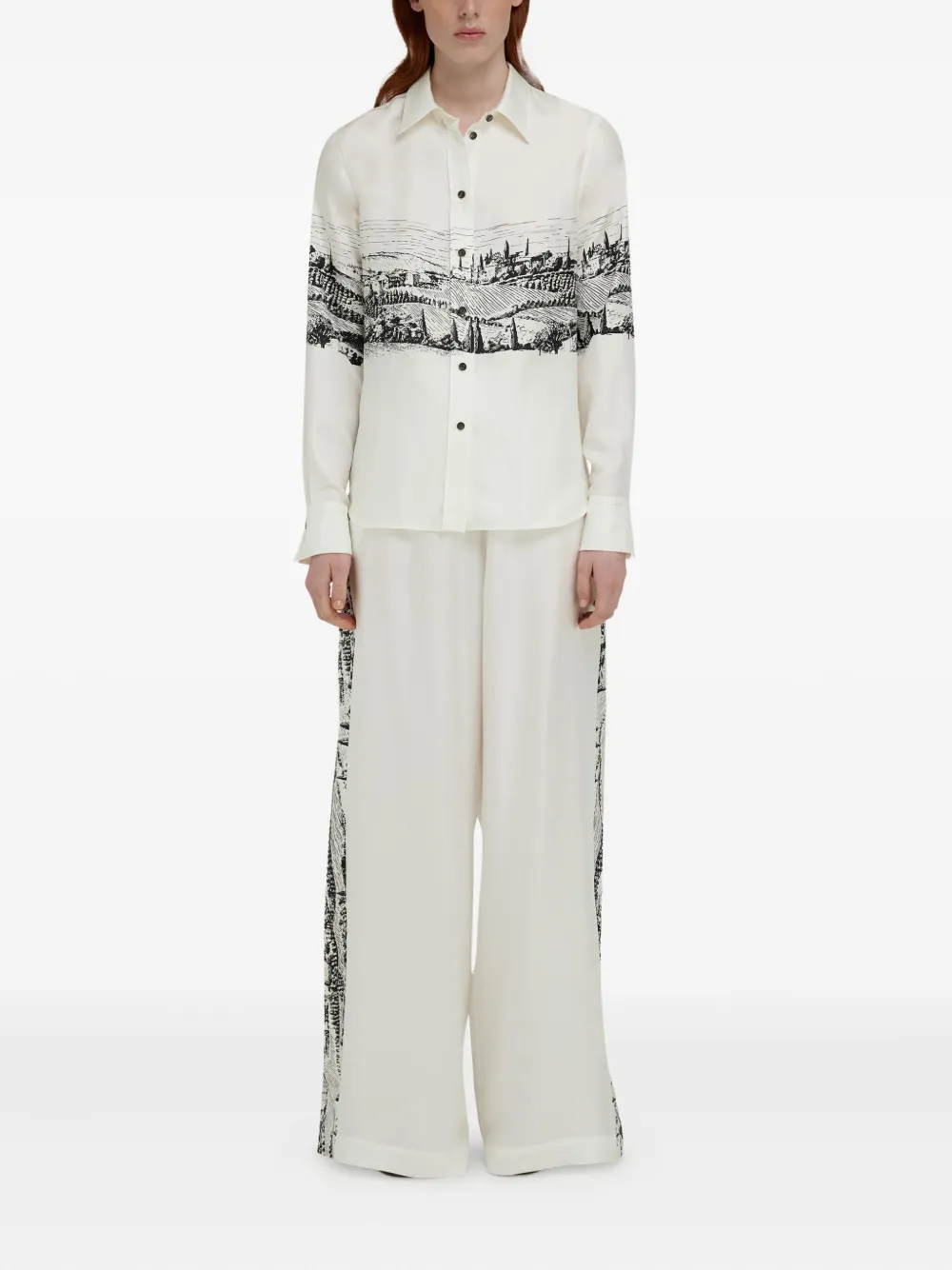 Ferragamo Zijden blouse Wit