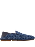 Ferragamo monogram-jacquard loafers - Blue