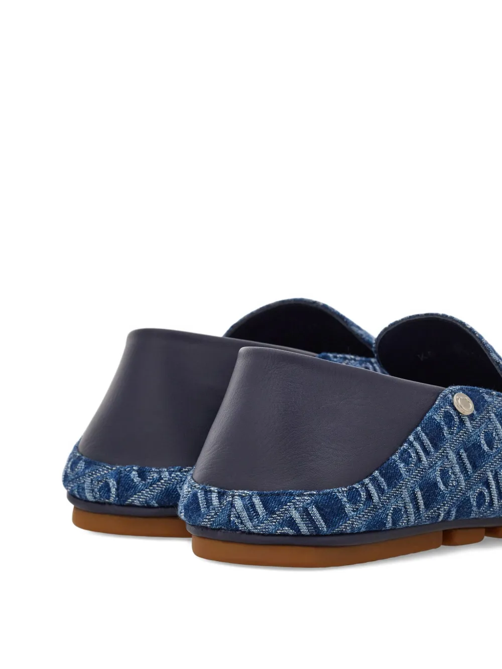 Ferragamo monogram-jacquard loafers Blue
