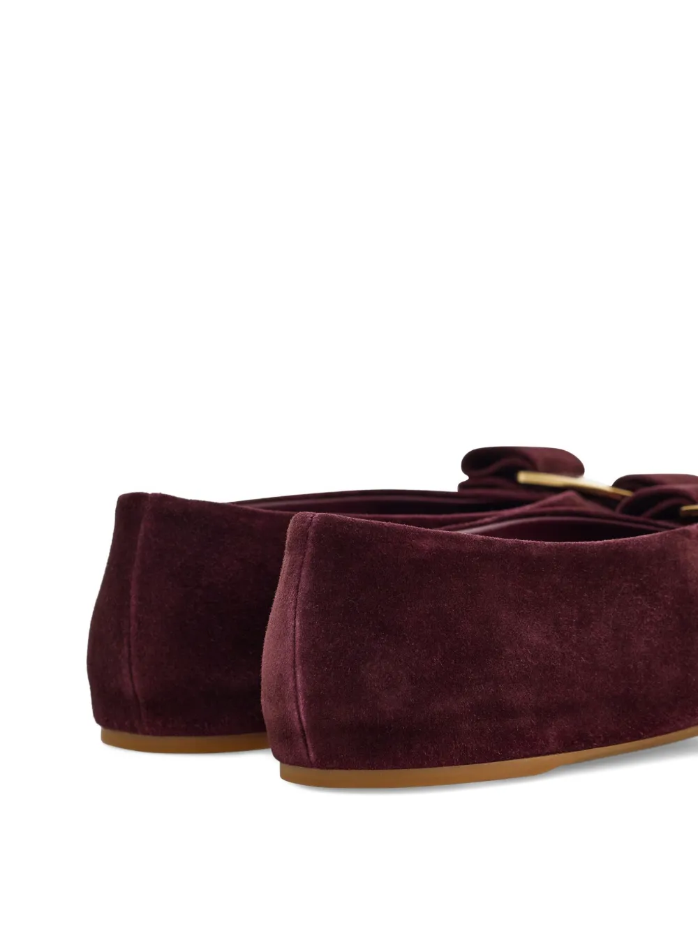 Ferragamo Vara leather ballerina shoes Red