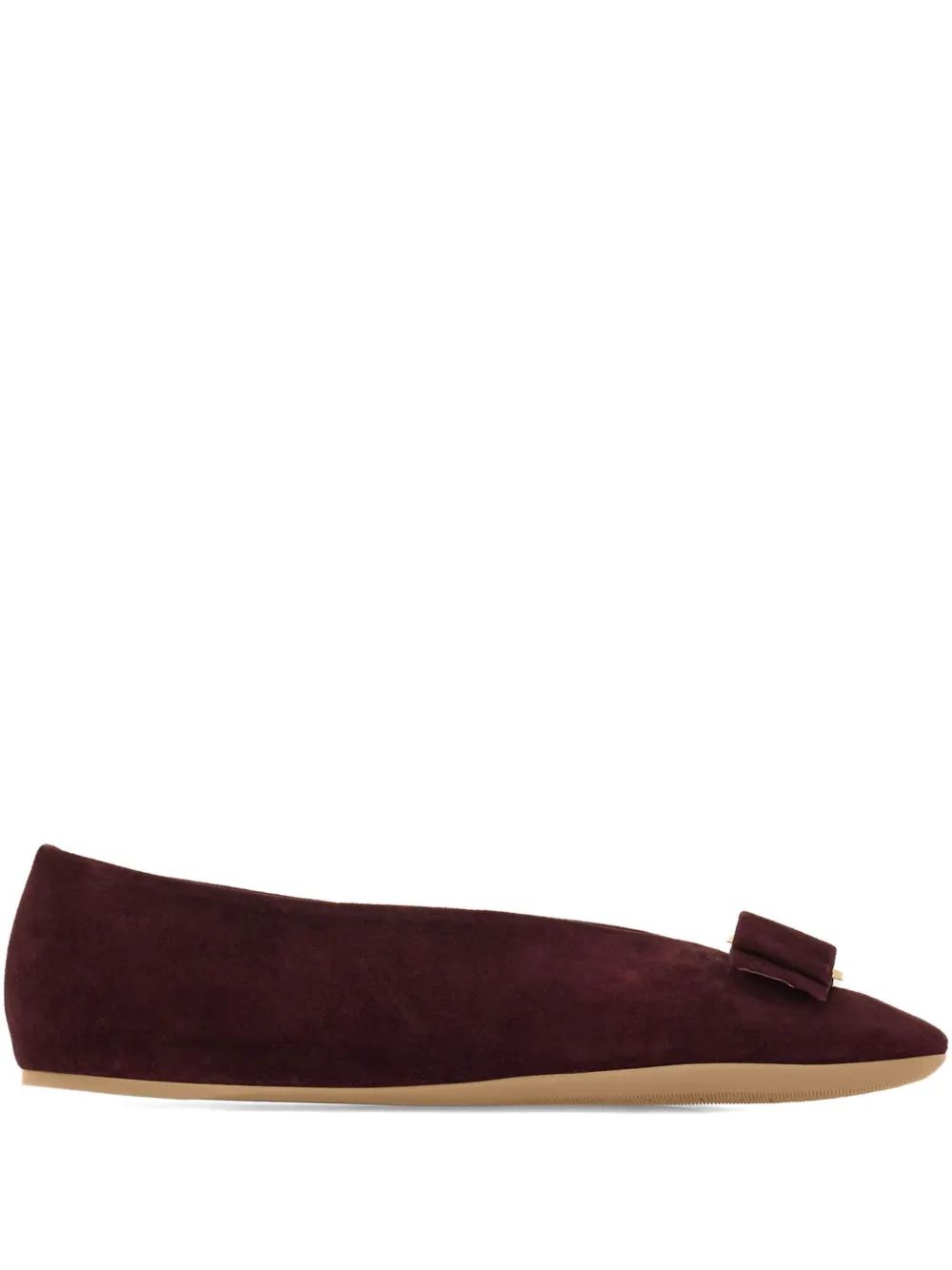 Ferragamo Vara leather ballerina shoes Red