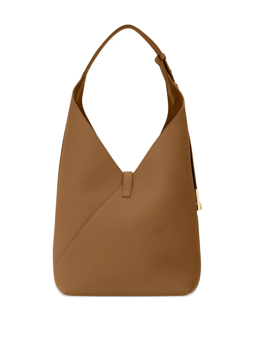 Ferragamo Kleine V-vormige schoudertas Bruin