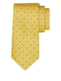 Ferragamo Gancini-print tie - Yellow