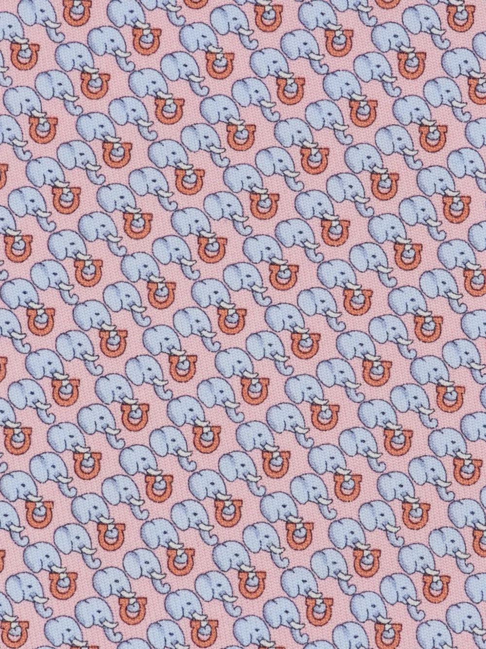 Ferragamo Elephant Print Silk Tie