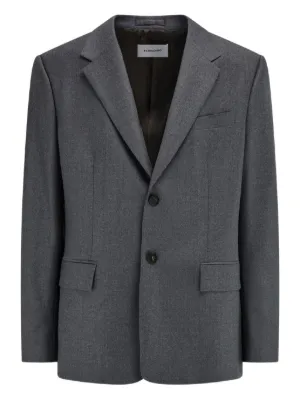 Lanvin single-breasted virgin-wool Suit Jacket | Grey | FARFETCH