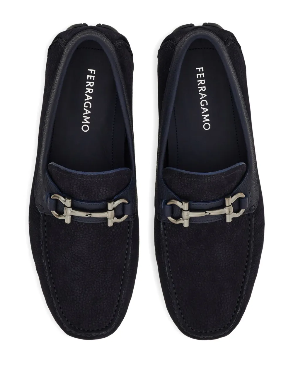 Ferragamo Gancini-embellishment loafers Blue