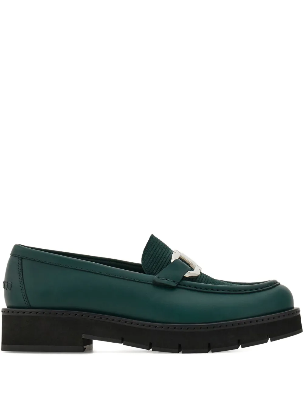 Ferragamo leather loafers - Green