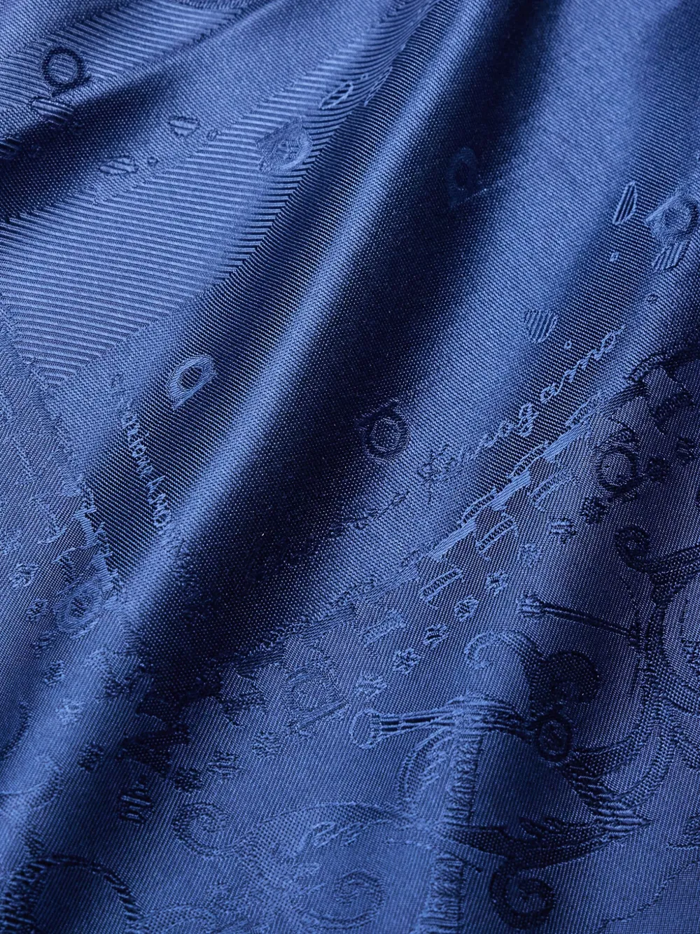 Ferragamo Zijden sjaal met palazzo jacquard Blauw