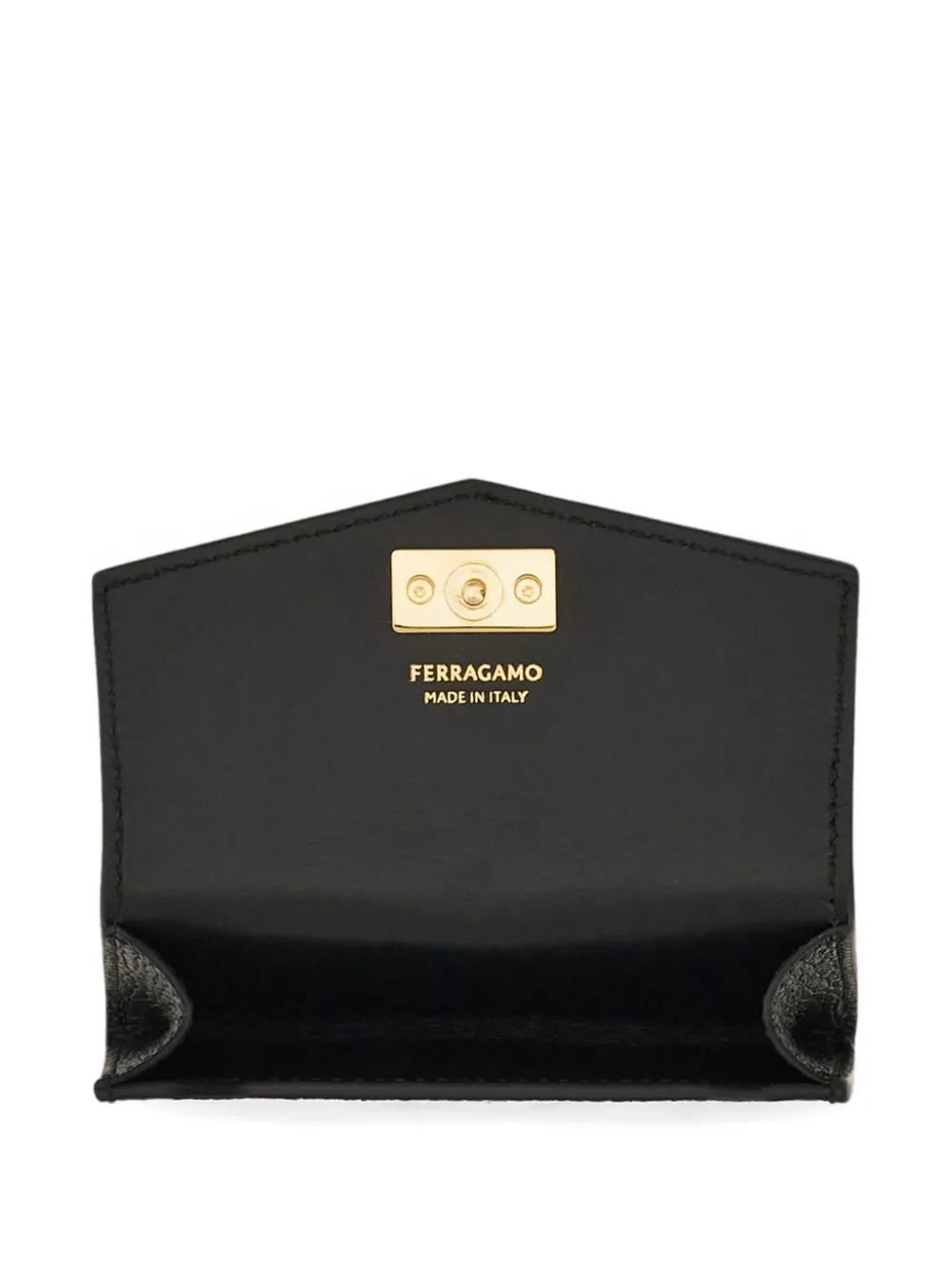 Ferragamo Leren pasjeshouder Zwart