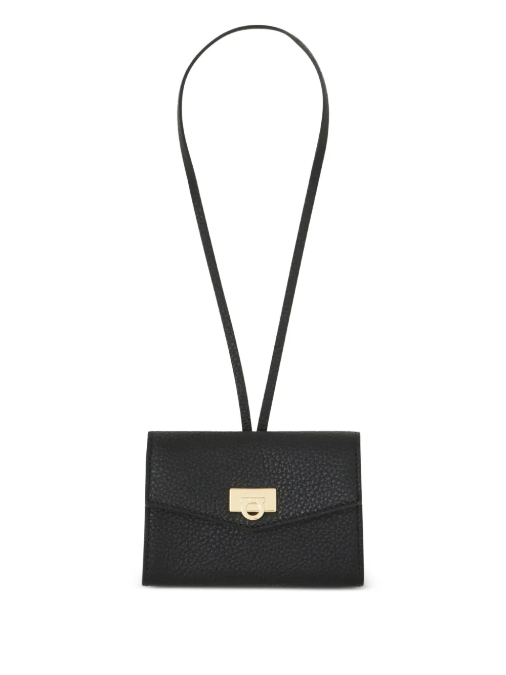 Ferragamo Leren pasjeshouder Zwart