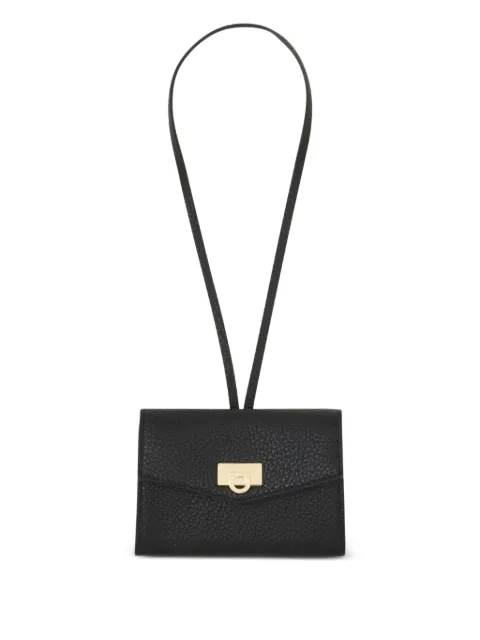 Ferragamo leather card holder charm 