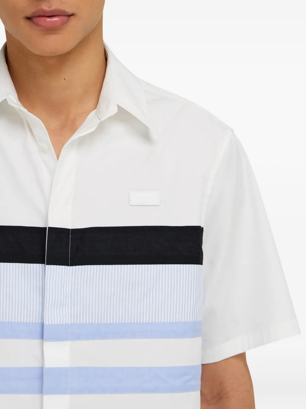 Ferragamo Leftover Cuts Bowling Shirt In White