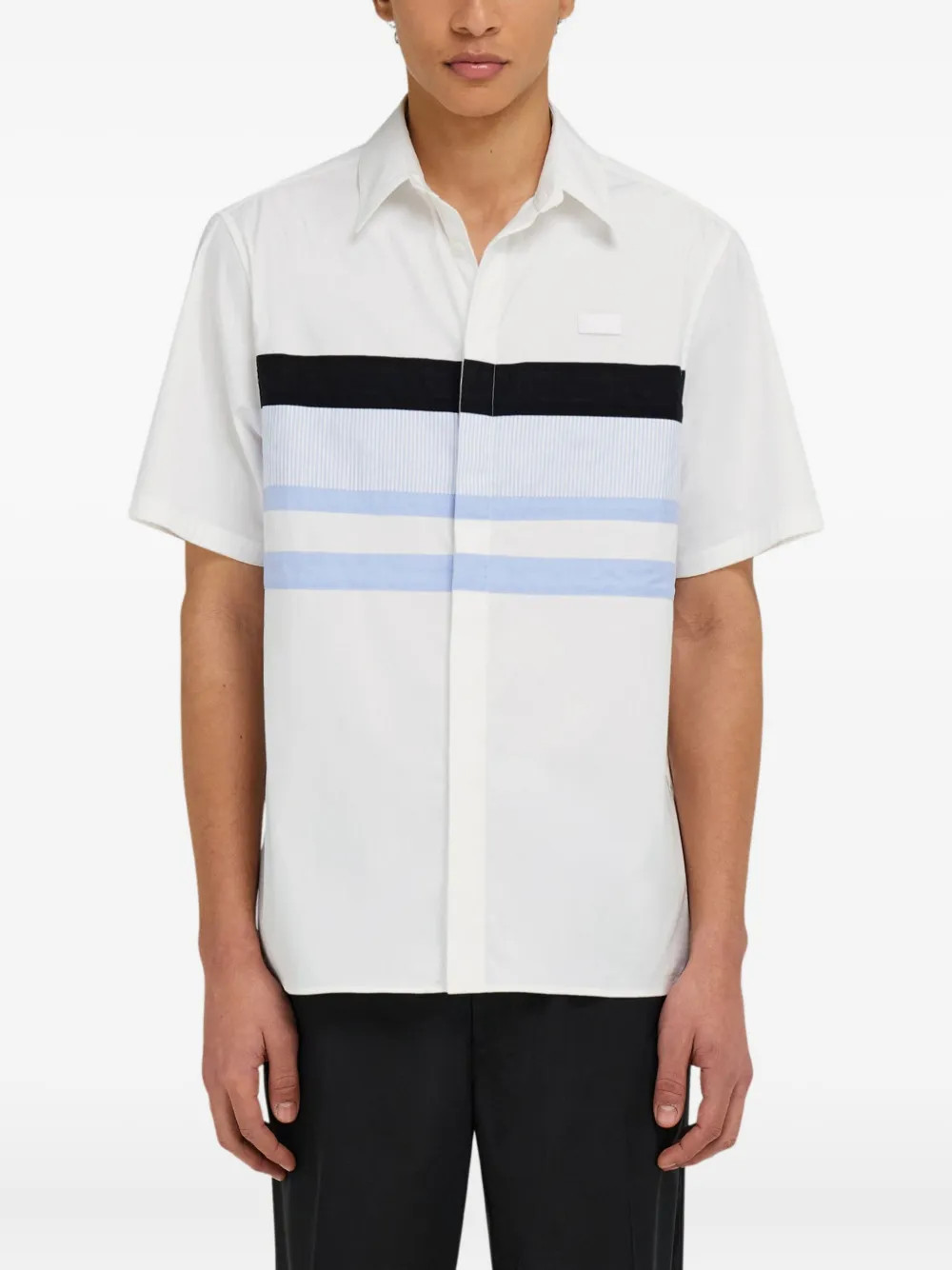 Ferragamo Leftover Cuts Bowling Shirt In White