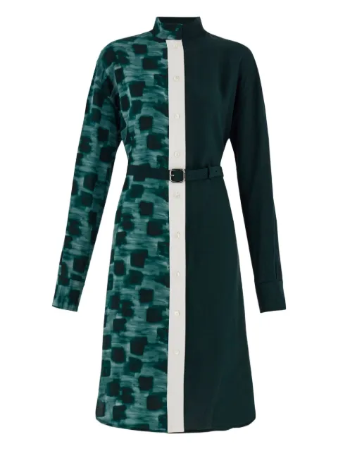 Ferragamo colour-blocked belted shirt dress