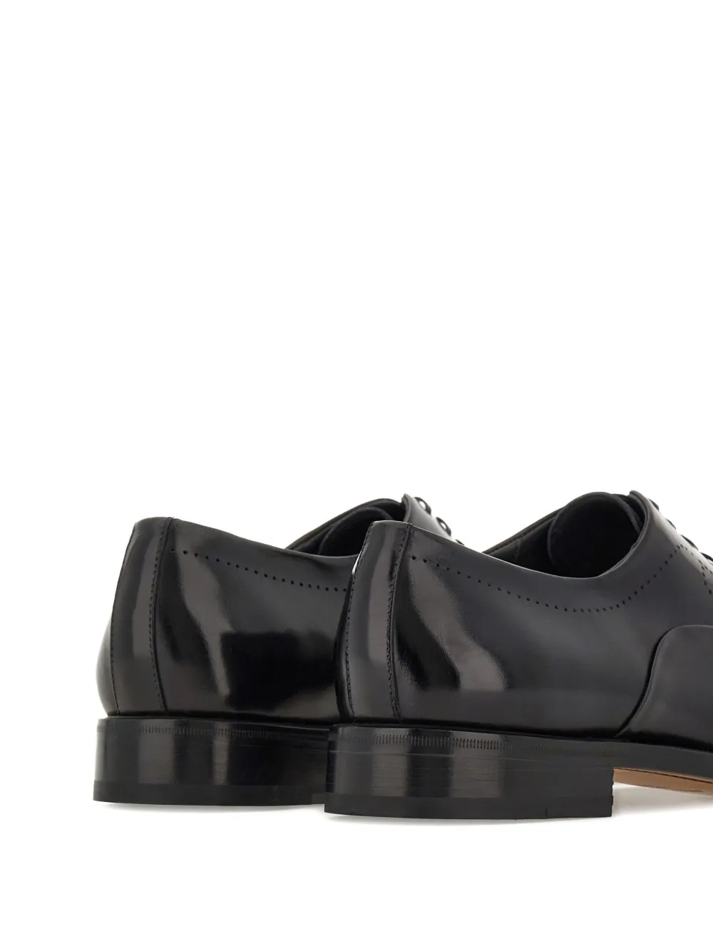 Ferragamo leather oxford shoes Black