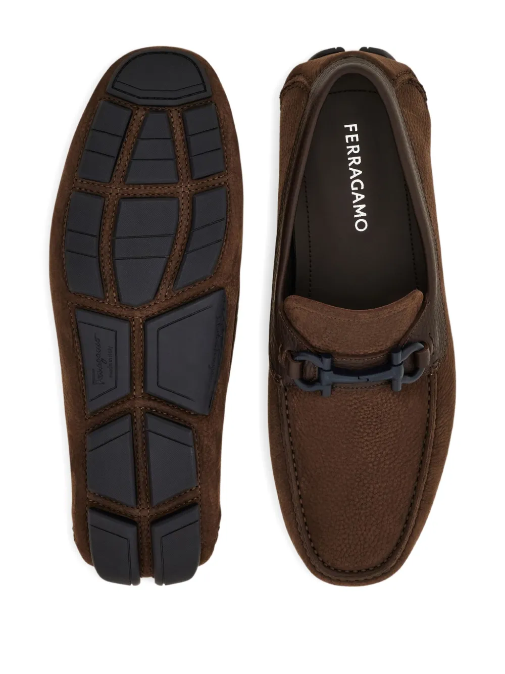 Ferragamo Gancini loafers Brown